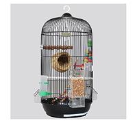 UCCE Bird Cage parrot cage Bird Cage Hanging Parrot Bird Cage Home Budgerigar Live Bird Cage Dome Breeding Cage Canary Parakeet Love Bird budgie cage (Black)