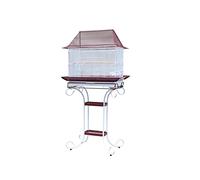 UCCE Bird Cage parrot cage Household Parrot Cage Pet Cage Starling Tiger Skin Breeding Cage can be Decorated Separately (Grey)