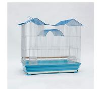 UCCE Bird Cage parrot cage Large Castle Bird Cage Painted Cage Parakeet Bird Cage Suitable for Tiger Skin Black Phoenix Canary Love Bird bird feeders budgie cage (Blu)