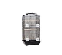 UCCE Bird Cage parrot cage Parakeet Cage Starling Breeding Cage Tiger Skin Bird Cage Large Simple Bird Cage (Black)