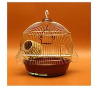 UCCE Bird Cage parrot cage Parrot Metal Bird Cage Large Stainless Steel Electroplating Starling Peony Iron Parrot Cage bird feeders budgie cage (Gold)