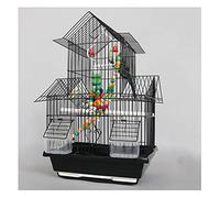 UCCE Bird Cage parrot cage Retro Parrot Bird Cage Black Phoenix Tiger Skin Peony Household Breeding Cage Suitable for Love Bird Canary Parrot bird feeders budgie cage (Gold)