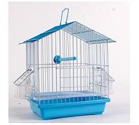 UCCE Bird Cage parrot cage Roof Birdcage Budgerigar Birdcage With Feeding Box Metal Birdcage Ornamental Bathing Cage (Blu)