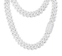 Ucciyo 20MM Cuban Link Chain for Men Iced Out Miami Cuban Necklace 18k Gold Plated 5A+ Zicron 10mm/12mm/14mm/20mm Iced Out Chain Gold/Silver Bling Diamond Luxury Hip Hop Jewelry Gifts for Women Men