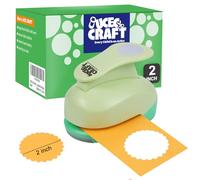 UCEC 2 Inch Scallop Circle Punch, Round Hole Punch with Scalloped Edge 5.08 cm, Circle Punches for Crafting, DIY Handmade Paper Punches for Paper Crafting Scrapbooking Cards Arts