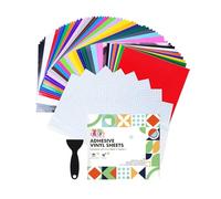 UCEC 66 Pcs Permanent Vinyl for Cricut Maker 3/Explore 3, Self Adhesive Vinyls 12" X 12" - 32 Assorted Colors Adhesive Vinyl for Cricut Machine, Ideal for Party Decoration, Deco Sticker, DIY Mug