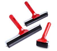 UCEC Brayer Roller, Durable Hard Rubber Roller Brayers，Brayer Rollers for Crafting, Glue Vinyl Ink Roller Paint Brush for Printmaking Stamping Gluing (2.4”, 5.9”, 7.9”)