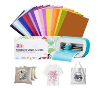 UCEC Iron On Vinyl for Cricut Joy 12" x 5.5", HTV Vinyl for Cricut Machine with 20 Assorted Colors, Heat Transfer Vinyls for T-Shirts Hats Leathers DIY,14 x 30.5cm, 20 Sheet