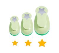 UCEC Star Punch Set - 3 Star Paper Punch with Different Sizes 25mm 15mm 10mm, Stars Punches for Crafting Set, Easy-Squeeze Handle, Stars Shaped Hole Punches for Card Making, Scrapbooking, Arts and DIY