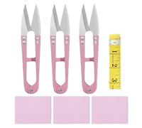 UCEC Thread Cutter and Embroidery Scissors - Sharp & Durable Cross Stitch Accessories, Sewing Snips for DIY Craft Supplies - 3 Pink