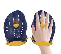 UCEDER 2pcs Swim Hand Paddles for Lap Swimming Training, Adjustable Elastic Straps Swim Gear for Adults & Kids - Improves Speed, Form & Stroke Technique (Blue, Child)