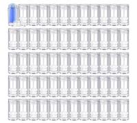 UCEHIPAW 60 Pcs 30 ml Empty Deodorant Containers with labels Clear Plastic Twistup Filling Stick Refillable Bottles Round Bottomfill Balm Tubes Cylinder for Homemade DIY Lip Balm