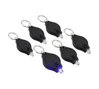 Ucfalfo 6 PCS Note Checker UV Light Keychain Torches, Mini LED Money Checker Flashlight, Blacklight Pocket Size UV Detector, for Paper Notes, Counterfeit Detection, Documents, ID Verification