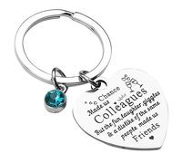 Ucfalfo Retirement Gifts for Women&Men, Chance Made Us Colleagues Stainless Steel Keyrings, Leaving Gifts for Colleagues Thank You Gift Keychain as a pocket hug, Perfect for Work Bestie Friend