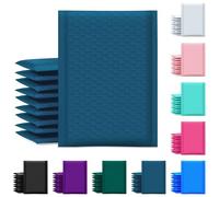 UCGOU Bubble Mailer 6x10 Inch 100 Pack, Navy Blue Poly Padded Envelopes Small Business Packaging Waterproof Bubble Bags for Shipping, Self Seal Bulk Pack Mailing Envelopes for Jewelry Makeup Supplies