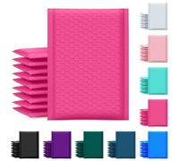 UCGOU Bubble Mailer 6x10 Inch 100 Pack Usable Size 6x9 Inch Hot Pink Poly Padded Envelopes Waterproof Bubble Bags for Small Business Shipping Self Seal Mailing Envelopes for Jewelry Makeup Supplies