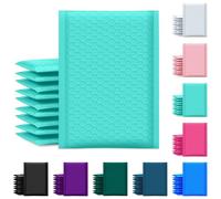 UCGOU Bubble Mailer 6x10 Inch 100 Pack Usable Size 6x9 Inch Teal Poly Padded Envelopes Waterproof Bubble Bags for Small Business Shipping Self Seal Mailing Envelopes for Jewelry Makeup Supplies
