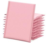UCGOU Bubble Mailers 12x16 Inch 40 Pack Usable Size 12x15 Inch Large Padded Envelopes Light Pink Waterproof Packaging Bags for Shipping Self Seal Strong Adhesion Envelopes for Jewelry Makeup Supplies