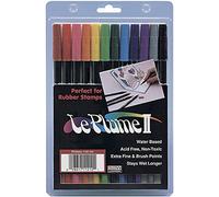 Uchida Le Plume II Double-Ended Primary Markers, Pack of 12, Multi-Colour
