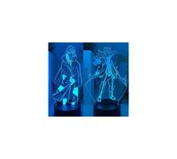 Uchiha Itachi Uzumaki 2 Pattern 1 Set 16 Colors LED Night Light 3D Print with Remote/Touch Control, USB Rechargeable Lamps for Kids