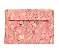 Uchiwa - Book case with sleeves - Megumi To Tsugumi pink vignette design sleeve holder - Compatible with Kindle e-readers - Dimensions 24 x 22 x 3 cm