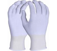 UCI 12 x STP 13 - White Close Fitting Knitted Polyester Inspection Gloves (8 / Medium)