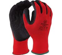 UCI 120 x AceGrip-Lite Work Grip Gloves Hand Protection Latex Palm - Red/Black (9/Large)