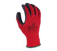 UCI ACEGRIP-LITE LATEX COATED GLOVES - RED / BLACK - X LARGE - 1 PAIR
