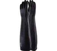UCI KONIG Extra Thick Black Heavyweight Natural Rubber Gauntlets Gloves - 60cm / 24inch (9/Large)
