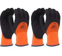 UCI KoolGrip ARCTIC Thermal Dual Latex Waterproof Grip Work Gloves ORANGE (7/Small) (Pack of 2)