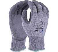 UCI Kutlass PU300 High Cut Resistant Grey PU Palm Coat Gloves - 9/Large