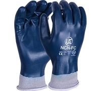 UCI NCN Lightweight Nitrile Coated Work DIY Gardening Work Assembly Safety Gloves (8/Medium, NCN-FC - Blue/White)