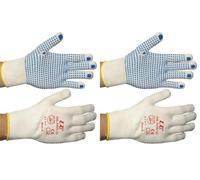UCI Ultimate Industrial NLNW-D/08 NLNW-D Low Lint PVC Dotted Nylon Gloves, 1 Pair, Size 8/Medium, White (Pack of 2)