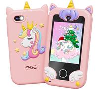 UCIDCI Kids Smart Phone Toys for Girls Ages 3-7 with Dual Camera - Phone Toys with Learning Games, Travel Toys with MP3 Music Player for Valentine's Day Birthday Gifts for 3 4 5 6 7 Year Old Boys