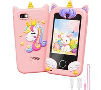 UCIDCI Unicorn Kids Smart Phone Toys for Girls Ages 3-7 with Dual Camera - Toddler Phone with Learning Games, Travel Toys with MP3 Music Player for Christmas, Birthday Gifts for 3 4 5 6 7 Year Old