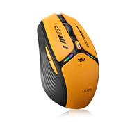 Uciefy V19 LED Wireless Mouse, 2.4G Rechargeable Mecha Portable Silent Magnetic Mouse with USB Receiver and Type C Adapter for Laptop, PC, iPad, Mac, Chromebook-Orange