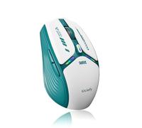 Uciefy V19 Wireless Mouse 2.4G LED Rechargeable Portable Quiet Magnetic Mouse with USB Receiver and Type C Adapter for Laptop, PC, iPad, Mac, Chromebook Green