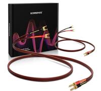 UCINNOVATE 2 Pack HiFi OFC Speaker Cable with Banana Plug to Jumper Spade, 2m/6.56FT, 14AWG, Speaker Amplifier, HiFi System