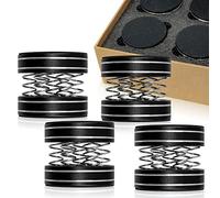 UCINNOVATE 4Pcs Audiophile Aluminum Turntable Isolation Stand Feet, Adjustable Spring Speaker Spikes Vibration Isolation Feet Pad Stand with Non-Slip Mat for HiFi Amplifier Player/Turntable/Speaker