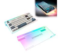 UCINNOVATE Dream Color Acrylic Computer Keyboard Stand, LED Backlit Keyboard Stand Tray, 80% Gaming Keyboard USB Interface Titled Keyboard Stand for Easy Ergonomic Typing and Working Office Desk, Home