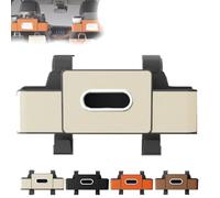 UCK-KIT Car Multifunctional Seat Back Waterproof Storage Bag, Car Backseat Storage Box, Car Organizers with Cup Holders, Vehicle Seat Back Hanging Storage Box with Tissue Holder And Hooks,Beige