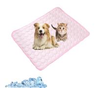 UCK-KIT Dog Cooling Mat, Instant Cooling Pet Bed for Dogs & Cats, Portable Cool Bed for Summer, Pet Cool Pad Machine Washable Cool Pad,Pink,L