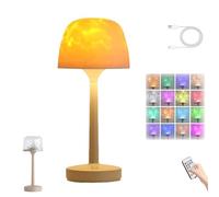 UCK-KIT Dual-Mode Ambient Lamp, Tall Ambient Table Lamp, 16 Color LED Water Ripple Projection Light And Dimmable Brightness, with Remote Control,1PCS