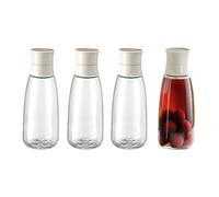 UCK-KIT Glass Bottles with Airtight Lids, 4pc Clear Glass Beer Bottles For Wine, Condiments, Beverages, Oil, Vinegar, Soda, Second Fermentation,White,600ML/20oz