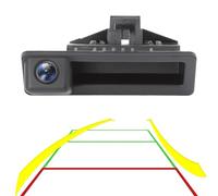 Uckazy AHD HD Car Rear View Camera Trunk Handle with 720p Fish Eye Lens Night Vision for BMW E82 E88 E84 E90 E91 E92 E93 E70 E60 E61 E39 3 5 X5 X6 with Dynamic Intelligent Trajectory