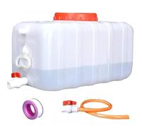 UCKYSU 100 Gallon Plastic Water Storage Tank Large Water Container With Tap For Travel Hiking RV Emergency(50L)