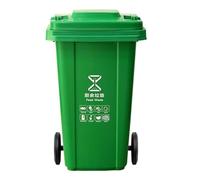 UCKYSU outdoor 100L 120L 240L Outdoor Trash Can With Wheels Handle With Non-slip Design Makes The Operation Safer And More Comfortable Recycling dustbin(Green,240L)