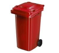 UCKYSU outdoor Extra Large Capacity Kitchen Residential Commercial Trash Can With Wheels Lid For Outside Backyard Roadside Recycling dustbin(Red,80L)