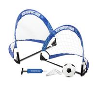 Hy-Pro Officially Licensed UEFA Champions League Skills Goal Set - UCL, 2x Skill Goal, 4 Inch Rubber, Pump, Carry Bag, Ground Pegs, Enhance Skills,Training Equipment