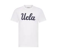 UCLA Official Men's Logo T-Shirt S-UCT 103 - University of California Los Angeles - Classic Crew Neck Cotton Tee with Script Logo - Regular Fit S-XXL (UK, Alpha, L, Regular, Regular, White)